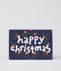 Happy Christmas Holly Embossed Card